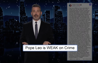 Jimmy Kimmel critica Trump por seu ataque ao Papa Leão XIV