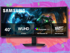 Economize mais de US $ 500 neste monitor de jogos Samsung curvo de 40 polegadas