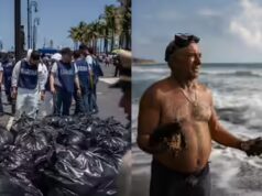 Vazamento de oleoduto perto da plataforma Pemex causou derramamento de óleo no Golfo do México que matou vida selvagem e poluiu reservas, dizem autoridades