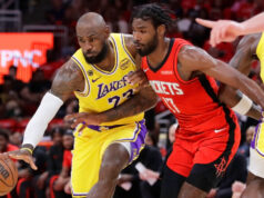 James empata em três na vitória do Lakers no OT e lidera a série por 3 a 0 sobre o Rockets