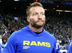 O técnico do Rams, Sean McVay, explica por que parecia infeliz depois que o time surpreendentemente escolheu Ty Simpson