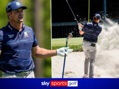 Desastre! DeChambeau dá TRÊS tiros para sair do bunker em Amen Nook!