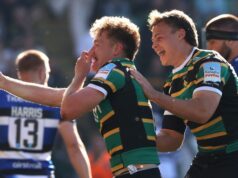 Northampton aumenta liderança no topo do Prem Rugby com vitória tardia sobre Bathtub