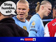 ‘Está disparando de novo!’ | Gols, agressividade e momentos infames de Haaland contra o Arsenal