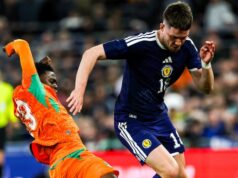 Escócia perde em amistoso para a Costa do Marfim