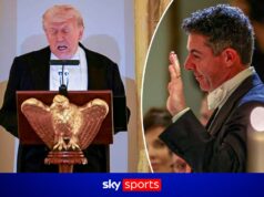 ‘Levante-se, Rory!’ | Trump interrompe discurso para saudar McIlroy!