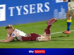 ‘Uau, uau’ Eckersley marca uma tentativa maravilhosa para o Wigan