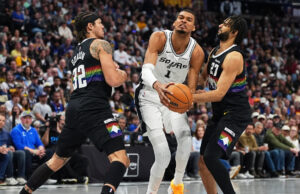 Jokic marca 40 pontos e supera Wembanyama como Nuggets como o melhor Spurs no OT
