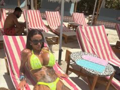 Katie Worth mostra resultados aterrorizantes de um levantamento de bunda brasileiro mal feito e preenchimentos de nádegas em uma foto de biquíni alarmante – depois de revelar que os procedimentos com risco de vida são seu ‘maior arrependimento’
