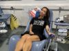 Myleene Klass incentiva os fãs a doarem sangue enquanto ela compartilha o vídeo do processo de doação… e chega ao tapete vermelho poucas horas depois