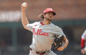 Aaron Nola, do Phils, busca início de recuperação, vitória na série contra Marlins
