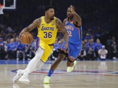 Lakers lutaram bem, mas Thunder provou ser demais, vence o jogo 1