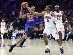 Jalen Brunson marca 33 enquanto Knicks se aproxima da vitória dos Sixers