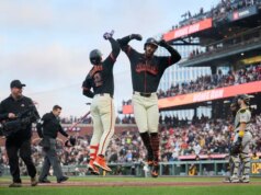Com o primeiro RH de carreira nos livros, Bryce Eldridge dos Giants vai para outro contra o Pirates
