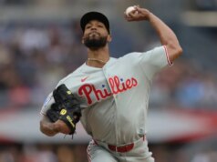 Cristopher Sanchez, do Phils, segue sem gols na partida contra os Reds