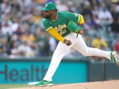 Atletismo RHP Luis Severino sai após 1 entrada com dor no braço
