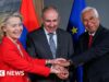 Os líderes europeus convergem para a Arménia enquanto a Rússia observa