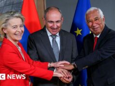 Os líderes europeus convergem para a Arménia enquanto a Rússia observa