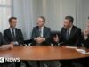 Colbert discute o fim de seu programa com colegas noturnos
