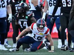 Défaite des Alouettes et plus de peur que de mal pour Davis Alexander