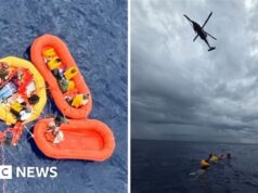 ‘Muito milagroso’ – 11 resgatados após piloto abandonar avião no Atlântico