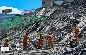 Um morto e muitos temidos presos sob prédio desabado nas Filipinas