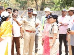 Comissário de Polícia de Cyberabad inspeciona obras de viaduto e passagem subterrânea da junção IIIT em Gachibowli