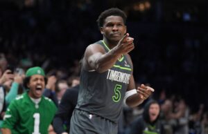 Relatório: Anthony Edwards, estrela dos Timberwolves, planeja jogar o Jogo 1