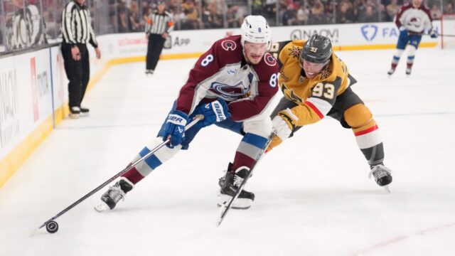 Vegas-Golden-Knights-right-wing-Mitch-Marner-right-reaches-in-on-Colorado-Avalanche-defenseman-Cale.jpeg