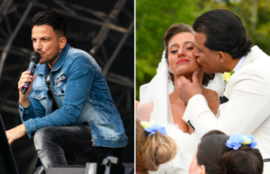 Peter Andre voou secretamente para se apresentar no casamento repleto de estrelas do Venezuela Fury com Noah Value