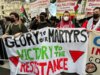Manifestantes anti-Israel em Nova York gritam apoio ao Hamas e exigem que Mamdani faça grandes mudanças no comício