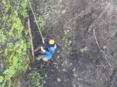 Vídeo mostra resgate de homem após cair sob ponte no estado de Washington