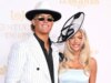 Jaxson Dart dos Giants e Marissa Ayers usam roupas chamativas durante o fim de semana do Kentucky Derby