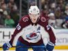A estrela do Avalanche, Nathan MacKinnon, no jogo 4 contra Golden Knights