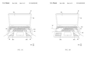 A patente da Samsung mostra um laptop computer com um apoio para as mãos sensível ao toque inteligente para atalhos