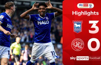 Ipswich promovido após vitória enfática sobre o QPR