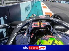 Carro de Hadjar THUMPS com raiva após bater no GP de Miami