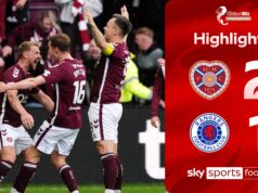 Hearts avança para a vaga no camarote da Premiership da Escócia com vitória sobre o Rangers