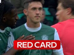 ‘Esse é um desafio selvagem!’ | Hibs cai para 10 quando McGrath vê o vermelho!