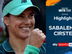 Cirstea triunfante após vitória chocante sobre o número 1 do mundo