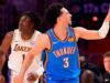 Thunder ataca o Lakers para mais uma derrota nos playoffs dos campeões por 7 a 0