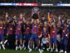 Observado por seu treinador em luto, Barcelona mantém o título da liga espanhola ao vencer o rival Actual Madrid