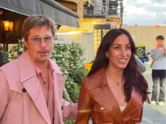 Brad Pitt, 62, rouba os holofotes da namorada Ines de Ramon, 33, em um ousado casaco rosa enquanto o casal continua o fim de semana romântico em Paris com um jantar aconchegante