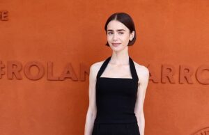 Emily está de volta a Paris! Lily Collins posa de brief minúsculo ao se juntar ao marido Charlie McDowell no Aberto da França repleto de estrelas
