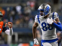 Relatório: Broncos contratando estrela da UFL WR Hakeem Butler