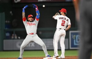 Para durar, Phillies explode em 8 corridas para atordoar os Nacionais