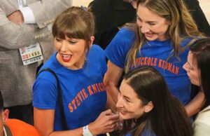 Taylor Swift participa do jogo 4 das finais da NBA no Madison Sq. Backyard