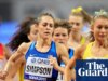 A tricampeã olímpica Jenny Simpson no hospital após desmaiar em uma prova de atletismo