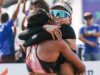 A dupla Sisi Rondina e Bernadeth Pons levam prata na praia AVC