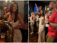 Maya Jama é elogiada como ‘mulher do povo’ depois de beber cerveja em um pub após o evento no tapete vermelho